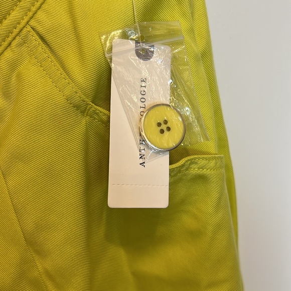 NEW Anthropologie Light Yellow Wide Leg Pants - Picture 8 of 16